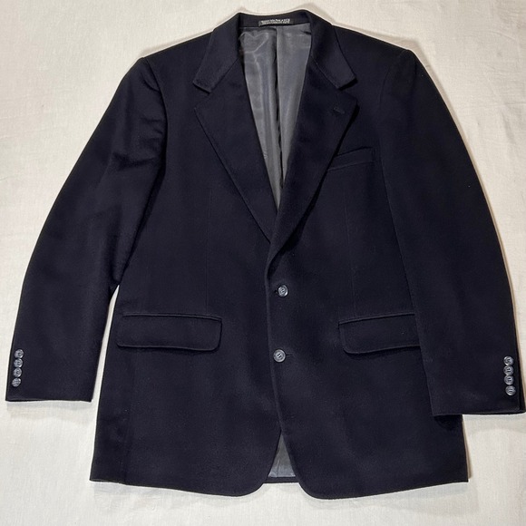 Southampton L&L Menswear Other - Southampton 100% Cashmere Men's 43L Blazer Dress Sports Coat Navy Blue VTG